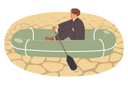 پیش‌نمایش فایل business-man-sails-through-desert-on-boat-showing-lack-of-skill-in-handling-crisis-situations-11624278 از پک فعالیت افراد