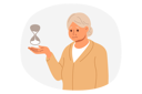 پیش‌نمایش فایل elderly-woman-senses-approaching-death-stands-with-hourglass-and-needs-help-from-senile-depression-11624264 از پک فعالیت افراد