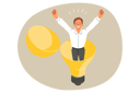 پیش‌نمایش فایل happy-businessman-stands-inside-light-bulb-raising-hands-up-and-rejoicing-at-new-business-idea-11624257 از پک فعالیت افراد