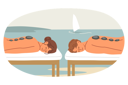 پیش‌نمایش فایل outdoor-spa-and-hot-stone-massage-for-man-with-woman-lying-on-sea-and-enjoying-rejuvenation-therapy-11624286 از پک فعالیت افراد