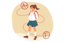 پیش‌نمایش فایل schoolgirl-with-backpack-runs-to-school-with-smile-rejoicing-at-increase-positive-marks-11624256 از پک فعالیت افراد