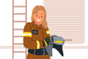 پیش‌نمایش فایل woman-firefighter-holds-helmet-in-hands-standing-near-rescue-van-for-extinguish-fire-11624252 از پک فعالیت افراد