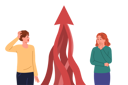 پیش‌نمایش فایل arrow-development-and-success-among-people-curiously-exploring-way-to-get-rich-or-open-business-11623987 از پک فعالیت افراد