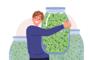 پیش‌نمایش فایل rich-man-hugs-jar-of-money-rejoicing-at-accumulation-in-pension-account-and-dividends-receives-11623986 از پک فعالیت افراد