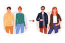 پیش‌نمایش فایل transformation-of-image-man-and-woman-who-changed-clothes-to-change-look-and-style-11623979 از پک فعالیت افراد