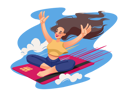 پیش‌نمایش فایل woman-flies-through-sky-on-plastic-credit-card-enjoying-ease-of-making-cashless-payments-11623925 از پک فعالیت افراد