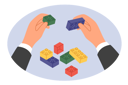 پیش‌نمایش فایل hands-businessman-with-toy-bricks-as-metaphor-for-reorganization-and-restructuring-company-11624158 از پک فعالیت افراد