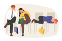 پیش‌نمایش فایل line-of-people-at-labor-exchange-sleeping-on-chairs-and-waiting-for-new-vacant-position-in-company-11624155 از پک فعالیت افراد