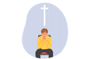پیش‌نمایش فایل praying-teenage-boy-cries-sitting-in-church-under-catholic-cross-and-prays-for-mother-recovery-11624176 از پک فعالیت افراد
