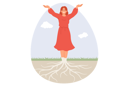 پیش‌نمایش فایل unity-of-humanity-and-nature-with-happy-woman-connected-with-roots-going-underground-11624164 از پک فعالیت افراد