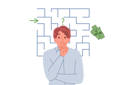 پیش‌نمایش فایل businessman-thinking-about-way-to-get-rich-and-get-money-from-company-12208089 از پک فعالیت افراد