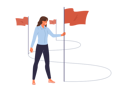 پیش‌نمایش فایل businesswoman-walking-path-to-success-and-inserts-winner-flags-on-way-to-achieving-professional-goals-12208105 از پک فعالیت افراد