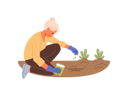 پیش‌نمایش فایل elderly-woman-plants-seeds-in-ground-while-planting-flowers-in-backyard-of-house-12208100 از پک فعالیت افراد
