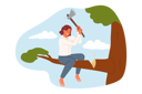 پیش‌نمایش فایل foolish-businesswoman-cutting-branch-and-failing-due-to-mistake-12208116 از پک فعالیت افراد