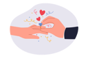 پیش‌نمایش فایل groom-putting-wedding-ring-on-bride-hand-during-marriage-ceremony-in-christian-temple-12208077 از پک فعالیت افراد