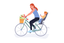 پیش‌نمایش فایل mother-rides-bicycle-with-little-son-and-enjoys-opportunity-for-summer-recreation-in-fresh-air-12208095 از پک فعالیت افراد