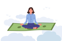 پیش‌نمایش فایل rich-woman-meditates-sitting-on-money-and-enjoying-yoga-class-to-increase-income-12208092 از پک فعالیت افراد