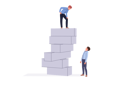 پیش‌نمایش فایل successful-businessman-standing-on-top-and-looks-down-at-loser-colleague-who-does-not-want-to-develop-12208090 از پک فعالیت افراد