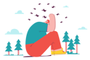 پیش‌نمایش فایل a-man-try-to-cover-his-face-because-of-his-biggest-fear-to-bird-6076503 از پک سلامت روان