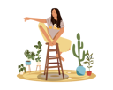 پیش‌نمایش فایل bohemian-girl-sitting-on-chair-3428383 از پک سبک مد