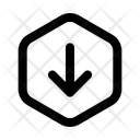پیش‌نمایش فایل down-hexagonalarrow-13174224 از پک پیکان