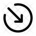 پیش‌نمایش فایل arrow-circle-broken-down-right-arrow-13173936 از پک پیکان