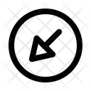 پیش‌نمایش فایل arrow-down-left-triangle-circle-arrow-13173942 از پک پیکان