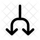 پیش‌نمایش فایل arrows-split-down-arrow-13174070 از پک پیکان