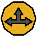 پیش‌نمایش فایل intersection-sign-1 از پک تابلو علامت پیکان