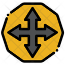 پیش‌نمایش فایل cross-junction-sign از پک تابلو علامت پیکان ها