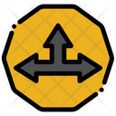 پیش‌نمایش فایل intersection-sign-3 از پک تابلو علامت پیکان ها