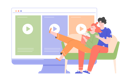 پیش‌نمایش فایل young-couple-sitting-on-the-couch-and-watching-tv-3413686 از پک خانواده
