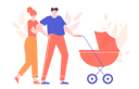 پیش‌نمایش فایل young-parents-are-walking-with-a-stroller-3413684 از پک خانواده