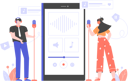 پیش‌نمایش فایل boy-and-girl-recording-podcast-using-smartphone-application-4307180 از پک پادکست