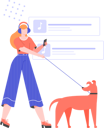 پیش‌نمایش فایل girl-with-headphones-on-a-walk-with-the-dog-4307177 از پک پادکست