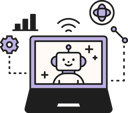 پیش‌نمایش فایل chatbot-provides-support-11922871 از پک مجموعه تصویرسازی هوش مصنوعی
