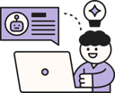 پیش‌نمایش فایل employee-chats-with-robot-11922886 از پک مجموعه تصویرسازی هوش مصنوعی