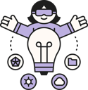 پیش‌نمایش فایل employee-gets-creative-idea-from-robot-11922881 از پک مجموعه تصویرسازی هوش مصنوعی