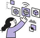 پیش‌نمایش فایل employee-presents-data-with-help-of-robot-11922877 از پک مجموعه تصویرسازی هوش مصنوعی