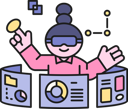 پیش‌نمایش فایل girl-using-ai-technology-11912720 از پک مجموعه تصویرسازی هوش مصنوعی
