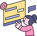 پیش‌نمایش فایل girl-working-on-business-presentation-11912724 از پک مجموعه تصویرسازی هوش مصنوعی