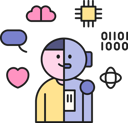 پیش‌نمایش فایل human-robot-works-on-binary-code-11912743 از پک مجموعه تصویرسازی هوش مصنوعی