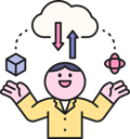 پیش‌نمایش فایل man-uploading-data-to-cloud-storage-11912737 از پک مجموعه تصویرسازی هوش مصنوعی