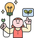 پیش‌نمایش فایل girl-having-eco-idea-11950552 از پک سازگار با محیط زیست