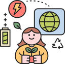 پیش‌نمایش فایل girl-holding-plant-while-use-eco-energy-11950563 از پک سازگار با محیط زیست
