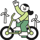پیش‌نمایش فایل girl-riding-cycle-11950579 از پک سازگار با محیط زیست