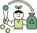 پیش‌نمایش فایل girl-throwing-garbage-in-trash-bin-11950573 از پک سازگار با محیط زیست