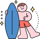 پیش‌نمایش فایل boy-standing-with-surfing-board-11922823 از پک تابستان