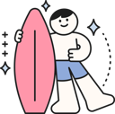 پیش‌نمایش فایل boy-standing-with-surfing-board-11922853 از پک تابستان