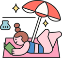 پیش‌نمایش فایل girl-reading-book-at-beach-11922821 از پک تابستان